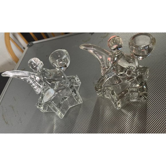 Set of 2 Vintage LE Smith Angel Candleholders angels - Picture 2 of 2